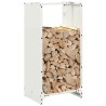 Portant de bois chauffage blanc 40x30x80 cm 
