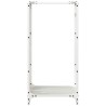 Portant de bois chauffage blanc 40x30x80 cm 