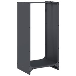 Portant de bois chauffage anthracite 40x30x80 cm 