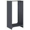 Portant de bois chauffage anthracite 40x30x80 cm 