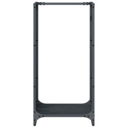 Portant de bois chauffage anthracite 40x30x80 cm 