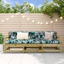 Salon de jardin 3 pcs bois de pin imprégné 
