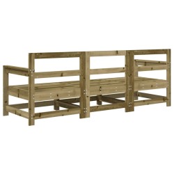 Salon de jardin 3 pcs bois de pin imprégné 