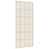 Porte coulissante doré 90x205 cm verre ESG dépoli et aluminium 