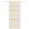 Porte coulissante doré 90x205 cm verre ESG dépoli et aluminium 
