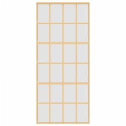 Porte coulissante doré 90x205 cm verre ESG dépoli et aluminium 