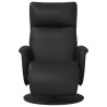 Fauteuil inclinable avec repose-pieds noir similicuir 
