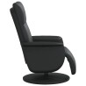 Fauteuil inclinable avec repose-pieds noir similicuir 