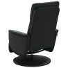 Fauteuil inclinable avec repose-pieds noir similicuir 