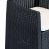 Ensemble à manger d'extérieur 5 pcs Plastique Aspect de rotin 