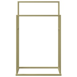 Porte-serviettes sur pied Doré 48x24x78,5 cm Fer 