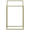 Porte-serviettes sur pied Doré 48x24x78,5 cm Fer 