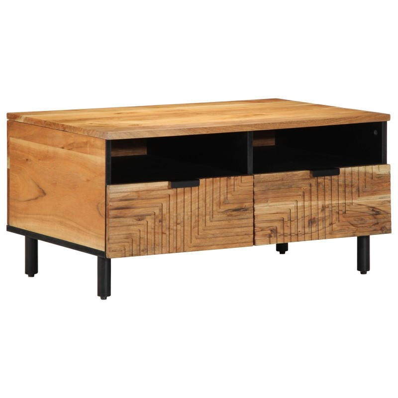 Table basse80x54x40 cm en bois massif d'acacia 