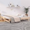 Lit coulissant sans matelas 2x(90x190) cm Bois de pin massif 