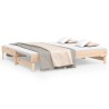 Lit coulissant sans matelas 2x(90x190) cm Bois de pin massif 