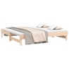 Lit coulissant sans matelas 2x(90x190) cm Bois de pin massif 