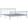 Cadre de lit sans matelas gris métal 180x200 cm 