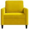 Fauteuil Jaune 60 cm Velours 