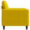 Fauteuil Jaune 60 cm Velours 