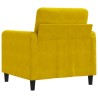 Fauteuil Jaune 60 cm Velours 