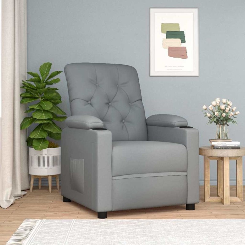 Fauteuil inclinable Gris clair Tissu 