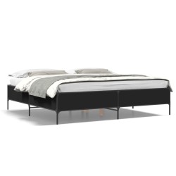 Cadre de lit sans matelas noir 180x200 cm 