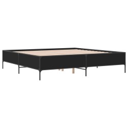 Cadre de lit sans matelas noir 180x200 cm 