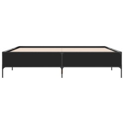 Cadre de lit sans matelas noir 180x200 cm 