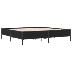 Cadre de lit sans matelas noir 180x200 cm 