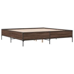 Cadre de lit sans matelas chêne marron 180x200 cm 