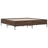 Cadre de lit sans matelas chêne marron 180x200 cm 