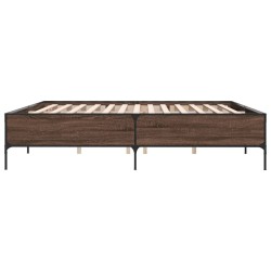 Cadre de lit sans matelas chêne marron 180x200 cm 
