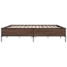 Cadre de lit sans matelas chêne marron 180x200 cm 