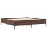 Cadre de lit sans matelas chêne marron 180x200 cm 