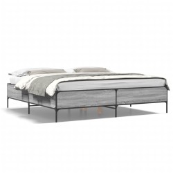 Cadre de lit sans matelas sonoma gris 180x200 cm 