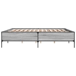 Cadre de lit sans matelas sonoma gris 180x200 cm 