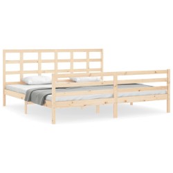 Cadre de lit sans matelas bois massif 