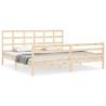 Cadre de lit sans matelas bois massif 