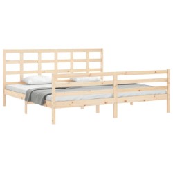 Cadre de lit sans matelas bois massif 