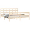 Cadre de lit sans matelas bois massif 