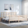 Cadre de lit sans matelas bois massif 