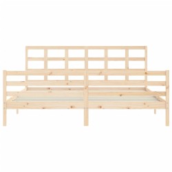 Cadre de lit sans matelas bois massif 