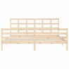 Cadre de lit sans matelas bois massif 