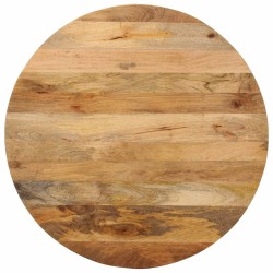 Dessus de table Ø 90x3,8 cm rond bois de manguier massif 