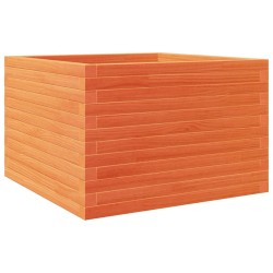 Jardinière cire marron 70x70x46 cm bois de pin massif 