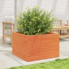 Jardinière cire marron 70x70x46 cm bois de pin massif 