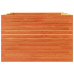 Jardinière cire marron 70x70x46 cm bois de pin massif 