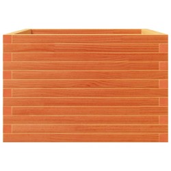 Jardinière cire marron 70x70x46 cm bois de pin massif 