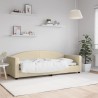 Lit de repos sans matelas crème 80x200 cm tissu 