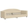 Lit de repos sans matelas crème 80x200 cm tissu 